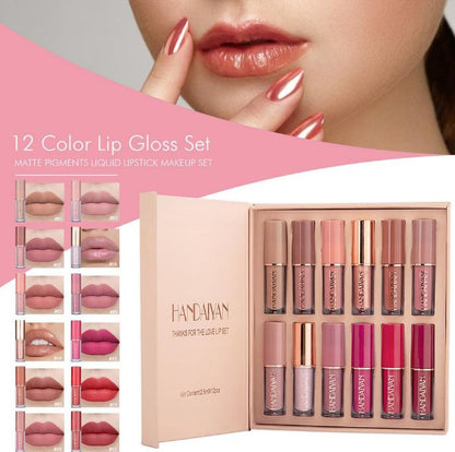 Handaiyan Matte Liquid Lipstick - 12 Pcs Set